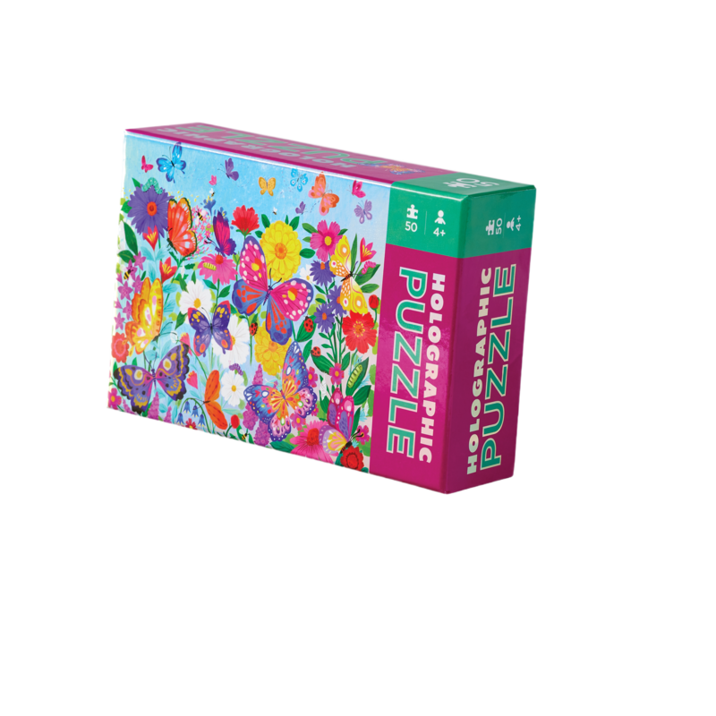 Crocodile Creek 50pc Holographic Puzzle - Butterflies