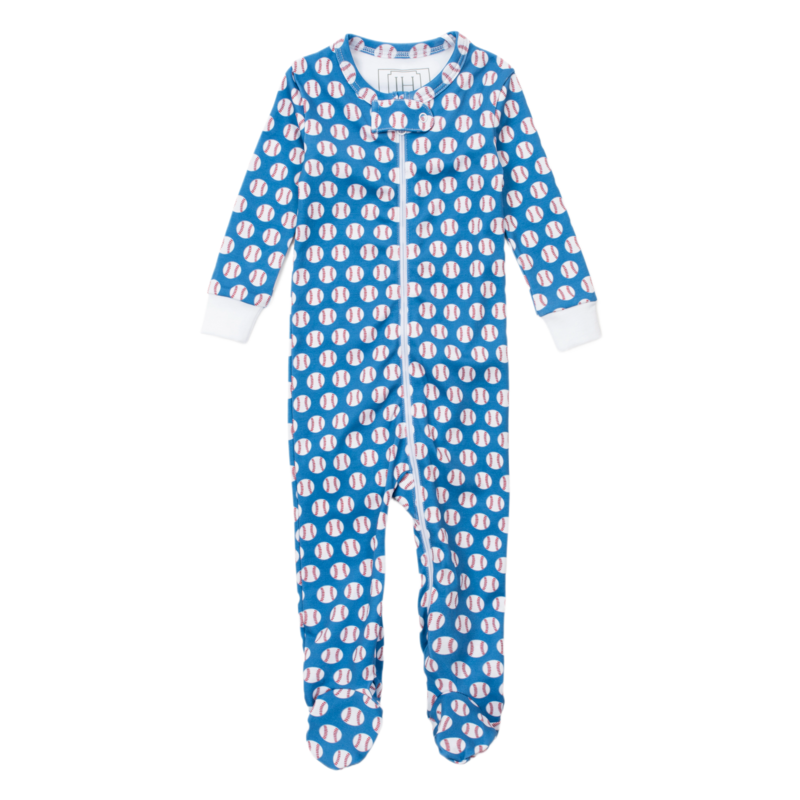 Lila + Hayes Lila + Hayes Parker Zipper Pajama - Baseball Grandslam