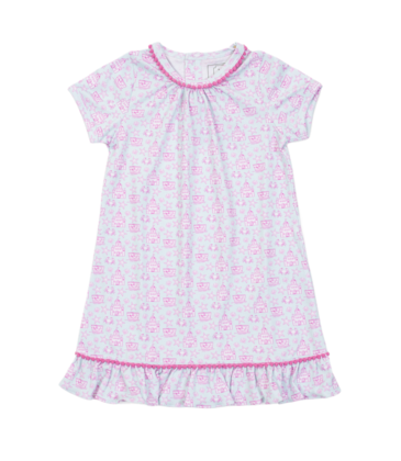 Lila & Hayes Girls Betsy Smocked Sun Dress - Sandcastles Aqua Blue