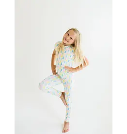 Ollie Jay Short Sleeve Pajama Set - Marshmallow Bunny