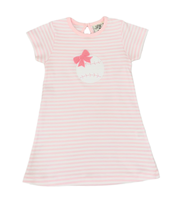 Luigi Luigi Baseball Bow Stripe Dress