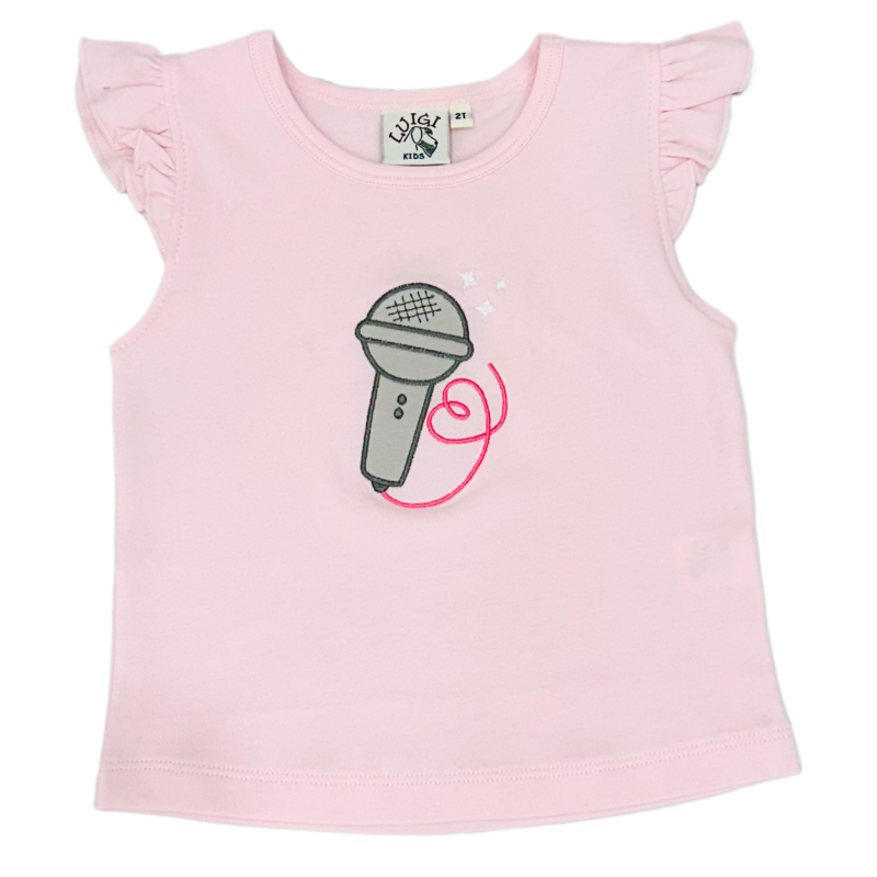 Luigi Luigi Microphone Flutter Sleeve Top