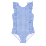 Minnow Swim Sky Blue Gingham Ruffle 1pc
