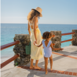 Minnow Swim Sky Blue Gingham Ruffle 1pc