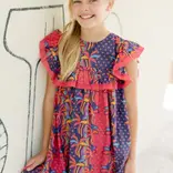 Briton Court Briton Court Navy Madeline Yoke Dress