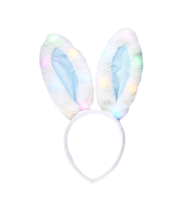 Mud Pie Mud Pie Blue Light-Up Bunny Headband