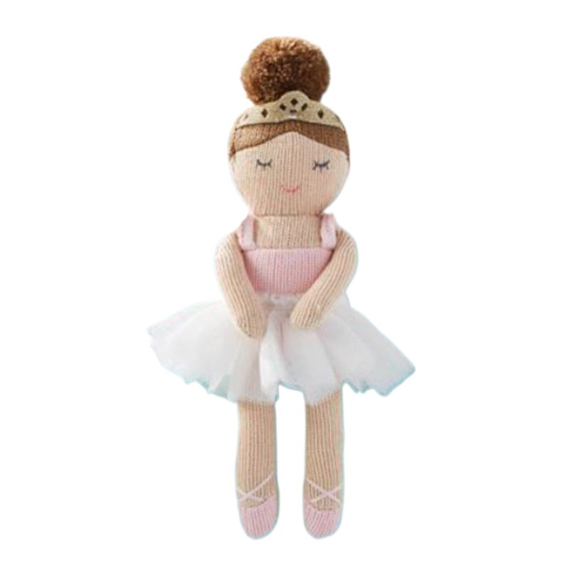 Mud Pie Mud Pie Brunette Princess Rattle