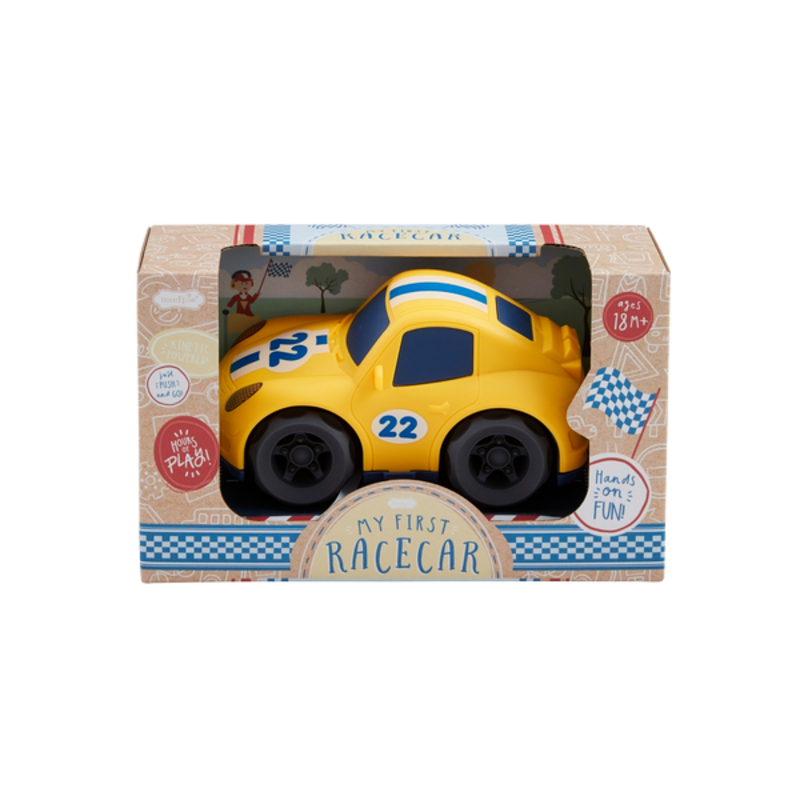 Mud Pie Mud Pie Yellow Toy Race Car