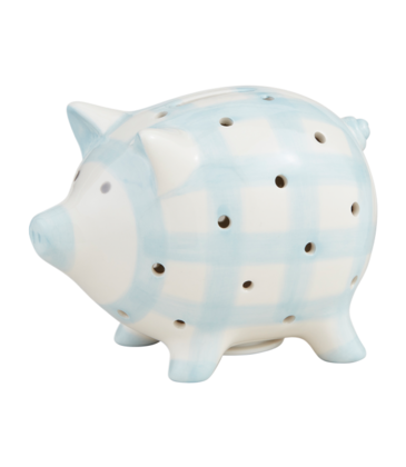 Mud Pie Mud Pie Blue Light-Up Piggy Bank