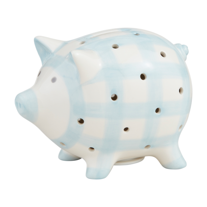 Mud Pie Mud Pie Blue Light-Up Piggy Bank