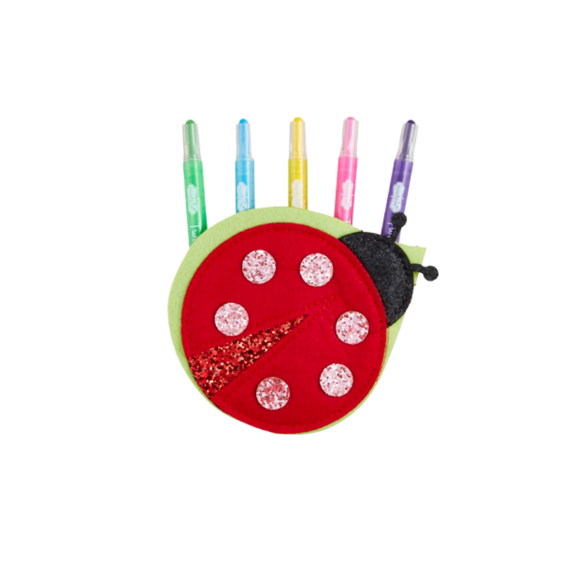Mud Pie Mud Pie Lady Bug Twisty Crayon Holder