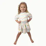 Nella June Nella June Ruffle Skirt - Rainbow Doodle