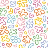 Nella June Nella June Ruffle Skirt - Rainbow Doodle