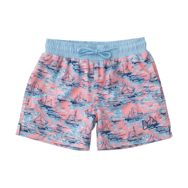 PRODOH Prodoh Boogie Board Swim Trunk - Shrimp Boat Print