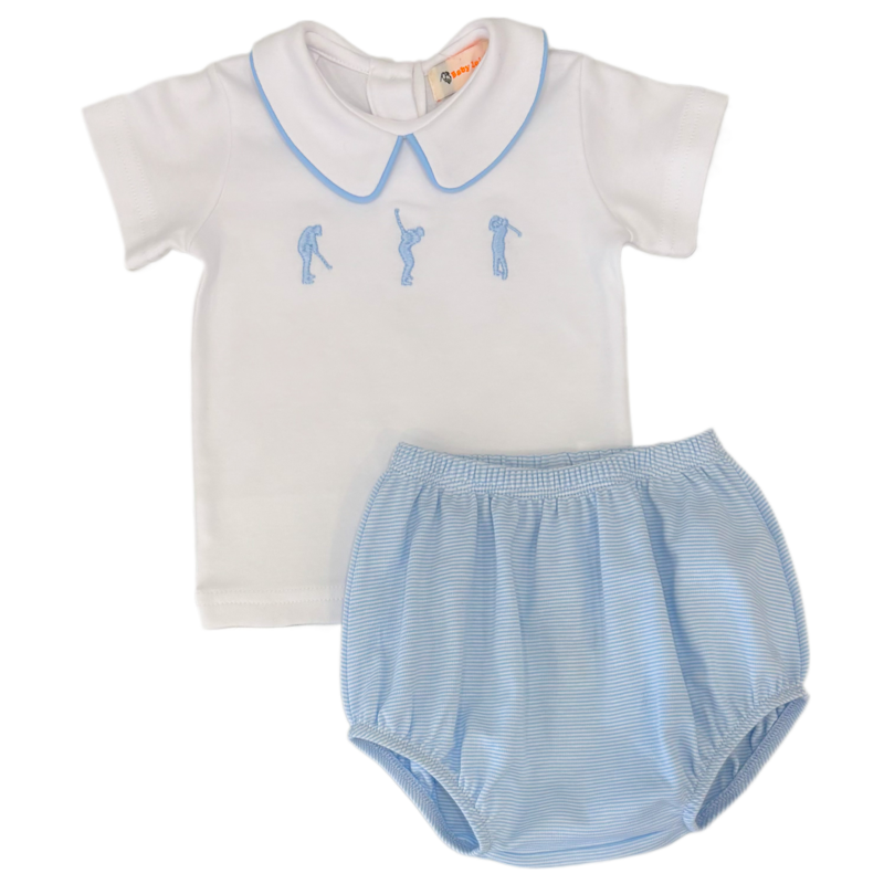 Little Golfer Boy Diaper Cover Set by Magnolia Baby main image 1