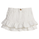 Bisby Bisby Ivory Denim Mini Skort