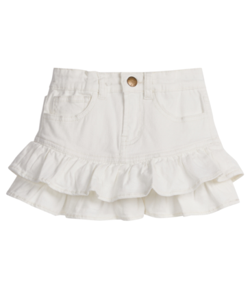 Bisby Bisby Ivory Denim Mini Skort