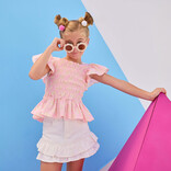 Bisby Bisby Ivory Denim Mini Skort