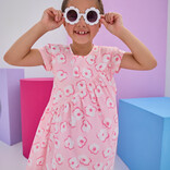 Bisby Bisby Marshmallow Floral Swoop Dress