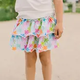 Ollie Jay Ruffle Skort - Palm Tree