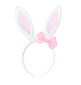 Bits & Bows Bits & Bows Seersucker Bunny Ears w/ Bow - Pink