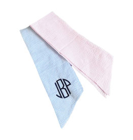 Bits & Bows Bits & Bows Seersucker Wreath/Swaddle Sash - Blue