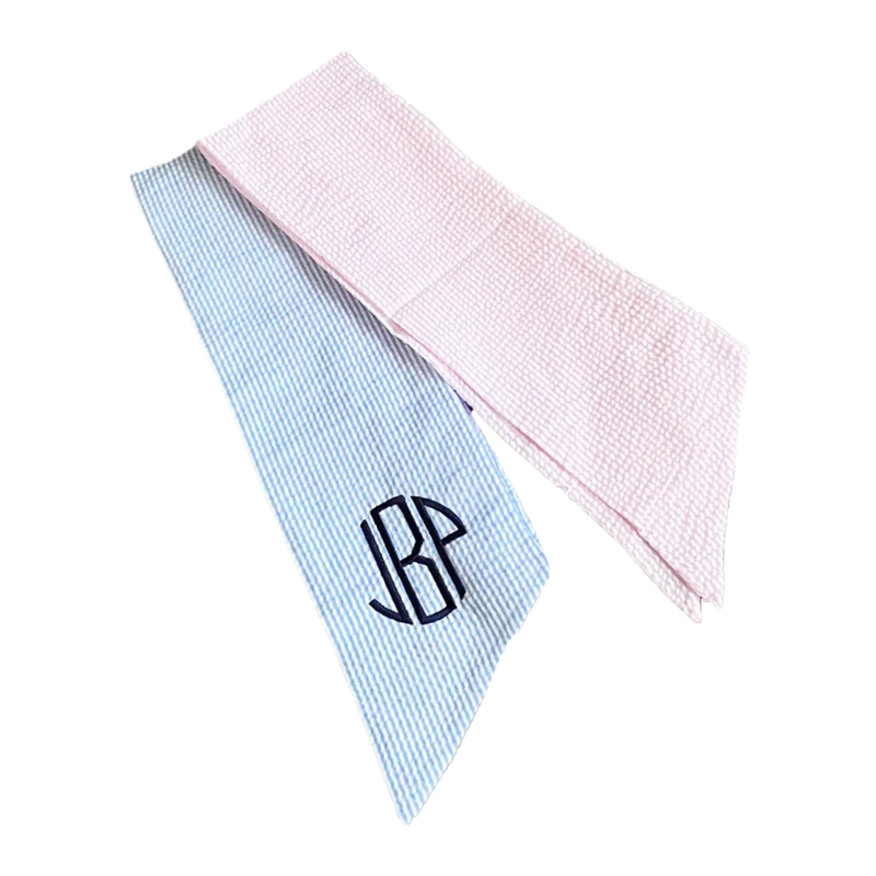 Bits & Bows Bits & Bows Seersucker Wreath/Swaddle Sash - Blue
