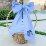 Bits & Bows Bits & Bows Seersucker Wreath/Swaddle Sash - Blue