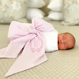 Bits & Bows Bits & Bows Seersucker Wreath/Swaddle Sash - Pink