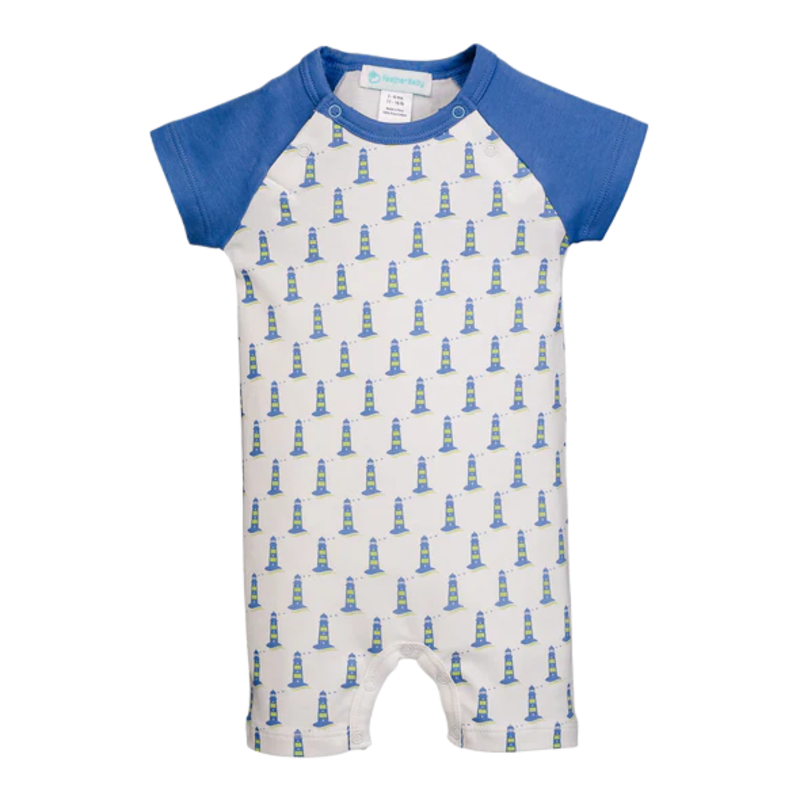 Feather Baby Feather Baby Lighthouse Harbor Sailor Romper