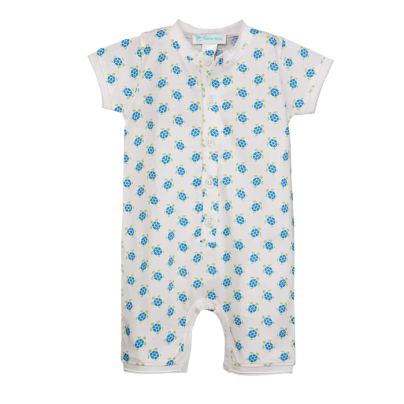 Feather Baby Feather Baby Sea Turtle Tango Henley Romper