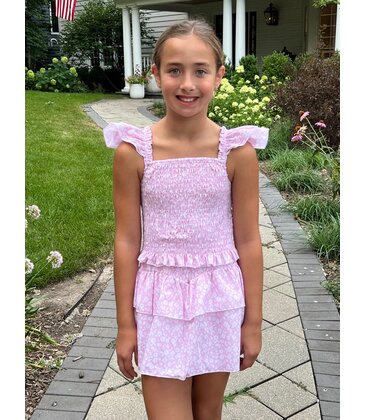 Be Elizabeth Be Elizabeth Smocked Skirt - Pink Floral