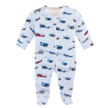 Baby Club Chic Baby Club Chic Patriotic Airplanes Zipper Footie