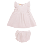 Baby Club Chic Baby Club Chic Pink Stripes Ruffle Dress