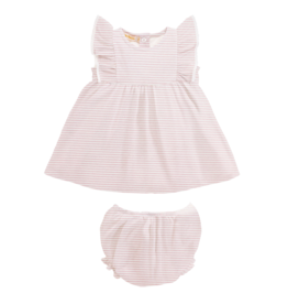 Baby Club Chic Baby Club Chic Pink Stripes Ruffle Dress