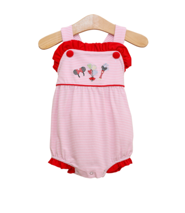 Trotter Street Kids Trotter Street Kids Mouse Embroidery Ruffle Sunsuit