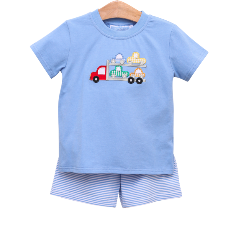 Trotter Street Kids Trotter Street Kids Car Hauler Short Set