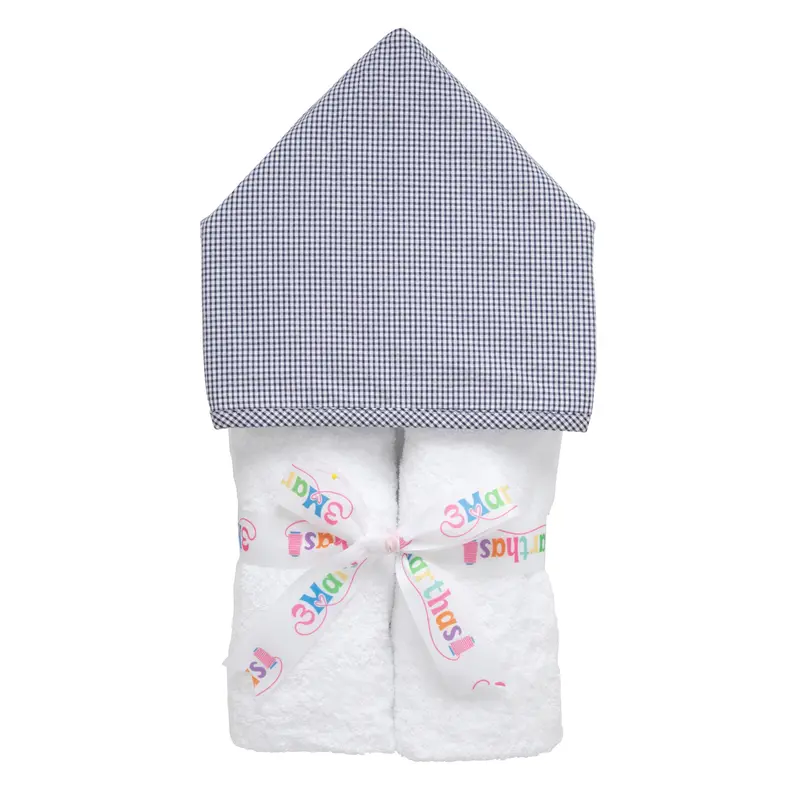 3 Marthas 3 Marthas Small Navy Check Everykid Towel