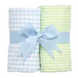 3 Marthas 3 Marthas Train Set of Two Burp Cloths