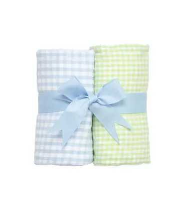 3 Marthas 3 Marthas Train Set of Two Burp Cloths