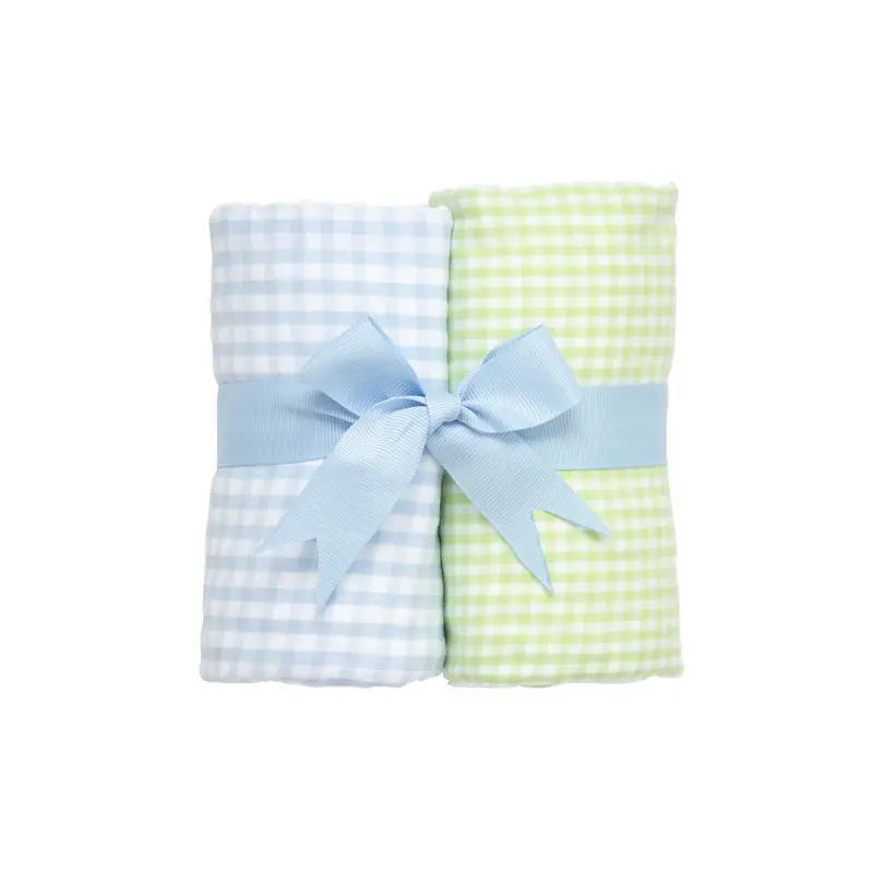 3 Marthas 3 Marthas Train Set of Two Burp Cloths