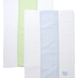 3 Marthas 3 Marthas Train Set of Two Burp Cloths