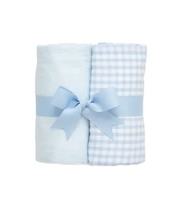 3 Marthas 3 Marthas Blue Lullaby Set of Two Burp Cloths