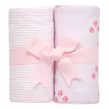 3 Marthas 3 Marthas Pink Puppy Set of Two Burp Cloths