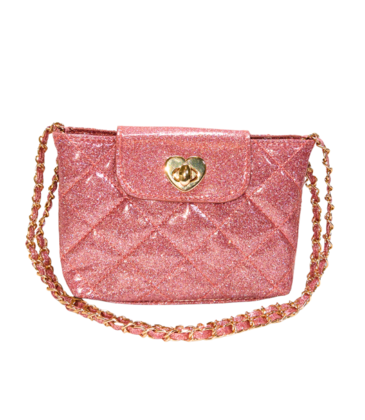Carrying Kind Carrying Kind Paige Pink Glitter Purse