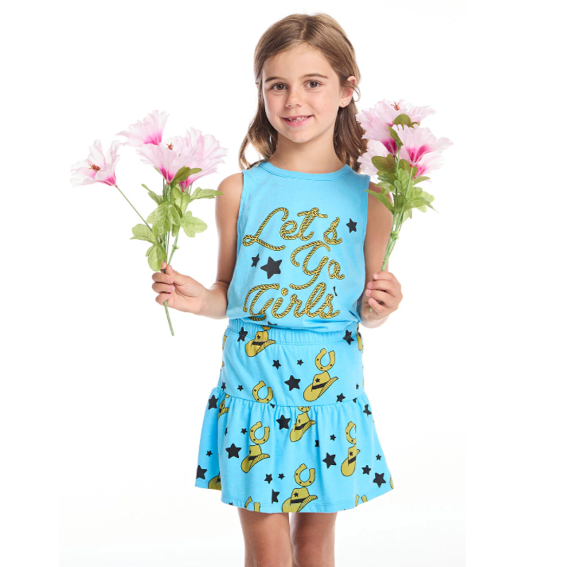 Chaser Chaser Let's Go Girls Shirttail Muscle Tee