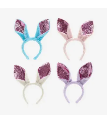 One Hundred 80° Sequin Bunny Ear Headband