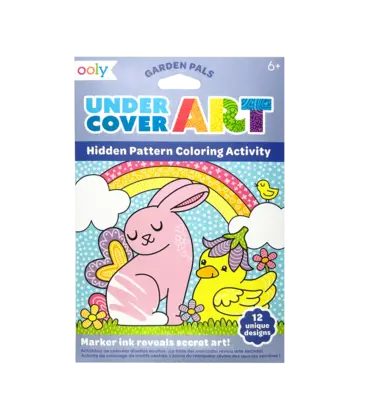 Ooly Ooly Undercover Art Hidden Pattern Coloring Activity Art Cards - Garden Pals