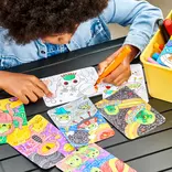 Ooly Ooly Undercover Art Hidden Pattern Coloring Activity Art Cards - Garden Pals