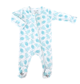 Dear Perli Dear Perli Turtley Awesome Zippered Footie